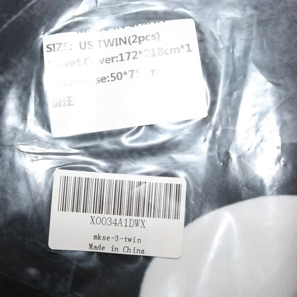 Twin size duvet cover and pillowcase is 50x73 duvet cover is 172x218 new